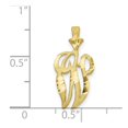 thumbnail image 3 of Diamond2Deal 10K Pendentif Initiale Lettre Rainurée en Or Jaune pour Femmes, 3 of 5