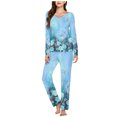 thumbnail image 2 of Rbaofujie Ensemble de Pyjama Shorts pour Femmes Décontracté Couleur Unie Haut Décontracté Pantalon Ensemble de Pyjama Ensemble de Pyjama, 2 of 5