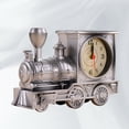 thumbnail image 2 of Shisuyan Antique Locomotive Shape Alarm Clock Plastic Model Alarm Clock Creative Desktop Decor (Grey), 2 of 8