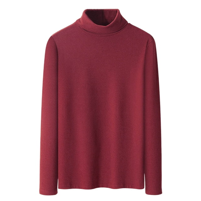 HAiming Chandails Thermiques à Col Roulé pour Hommes Couche de Base Décontractée Manches Longues Chandail Léger Automne Hiver Hauts Chauds