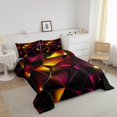 thumbnail image 3 of Erosebridal Futuristic Honeycomb Bedding Full Comforter Set, Abstract Geometry Down Comforter, Teens Adults, Breathable 3pcs, 3 of 8