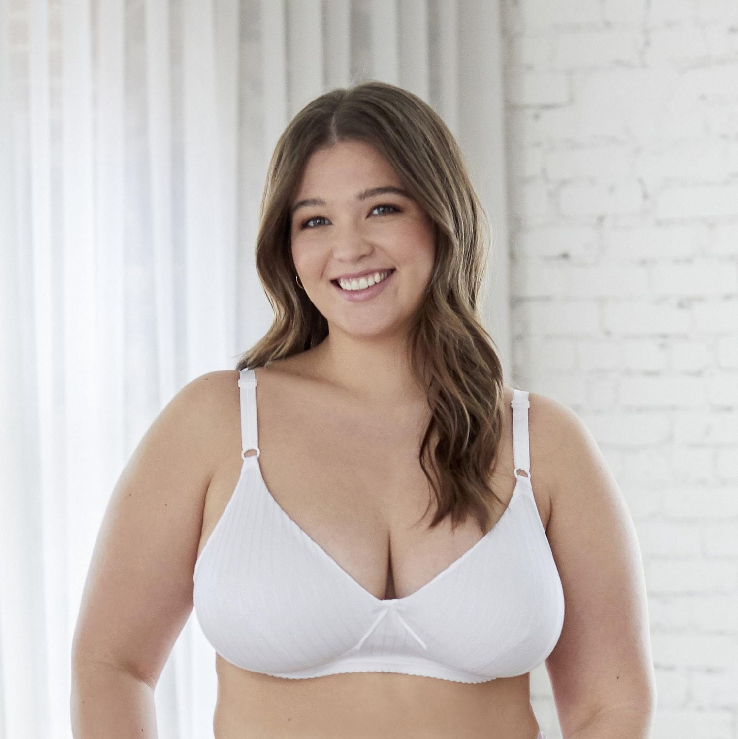 Bestform 97086248 Soutien-gorge sans armatures en coton rayé avec bonnets légèrement doublés
