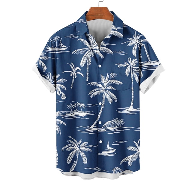 Styesk T-Shirts pour Hommes Col Décontracté Imprimé Manches Courtes Cardigan Mode avec Poche
