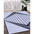 thumbnail image 3 of Ahgly Company Tapis d'Intérieur Lavables en Machine Rectangle Bleu Lavande Transitionnel, 8' x 12'', 3 of 7