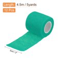 thumbnail image 2 of 12 Rouleaux de Bande Élastique Adhésive, 2 Pouces x 5 Yards Bande Extensible pour Poignet et Genou, Vert, 2 of 6
