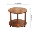 thumbnail image 3 of Coffee Round End Table For Small Spaces Living Room Balcony With Humanized Curved Desktop And Open Storage Concept 20.87X15.75X15.75 Inches Coffee, 3 of 6