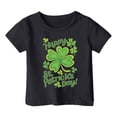 thumbnail image 3 of Ensemble de Pyjama Short pour Fille Haut pour Bébé Fille Enfant Filles Pâques Mignon Saint Pat Col Rond Manches Courtes T-Shirt Été Décontracté T-Shirt, 3 of 4