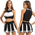 thumbnail image 2 of Fgnfyis Ensemble Jupe Courte de Cheerleading pour Femmes Jeu de Rôle Cheerleading Ensemble Jupe Courte de Carnaval Noir m, 2 of 3