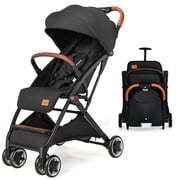OLAKIDS Lightweight Baby Stroller, Compact Stroller One-Hand Fold Travel Stroller for Airplane with Cup Holder, 5-Point Harness, Foot Cover, Canopy, Infant Stroller for 0-36 Month
