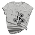 thumbnail image 1 of Fridja T-Shirt Femme Manches Courtes Grande Fleur Florale T-shirts Top, 1 of 5