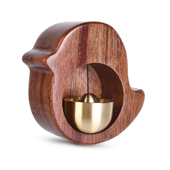 Redempat Bois Sonnette Mignon Animal Forme Doux Son Cloche Japonais Style Lodestone Porte Carillon Pur Cuivre Vent Carillon Réfrigérateur Oiseau