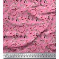 thumbnail image 1 of Soimoi Tissu Poly Georgette Attrape-Rêves & Butterfly Imprimés de Tissu au Mètre 42 Pouces de Large, 1 of 3