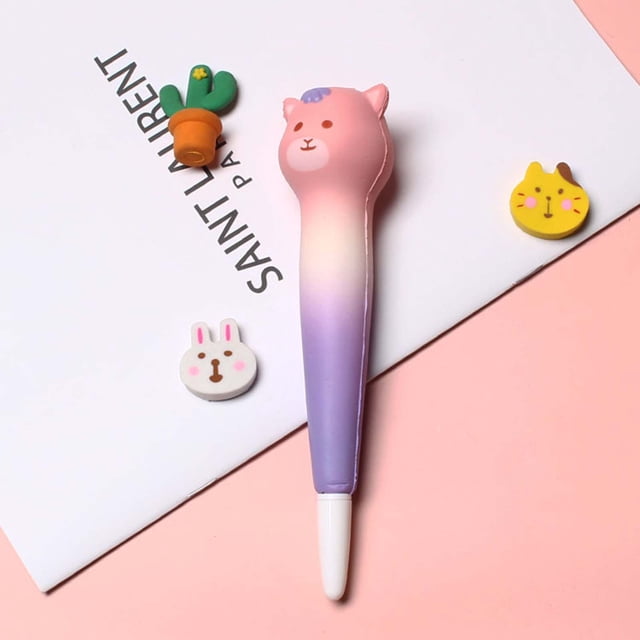 EGNMCR Soft Decompression Student Calligraphy Pen With Exchangeable Elastic Pen slow rebound pen