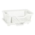 thumbnail image 1 of Luzkey Dish Drying Rack with Drain Tray Dinnerware Organizer Sink Dish Drainer Dish Rack and Drainaboard for Cafe Kitchen Countertop white, 1 of 8
