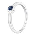 thumbnail image 2 of 925 Sterling Silver Simulated Sapphire Birthstone CZ Ring For Girls Size 3, 2 of 4