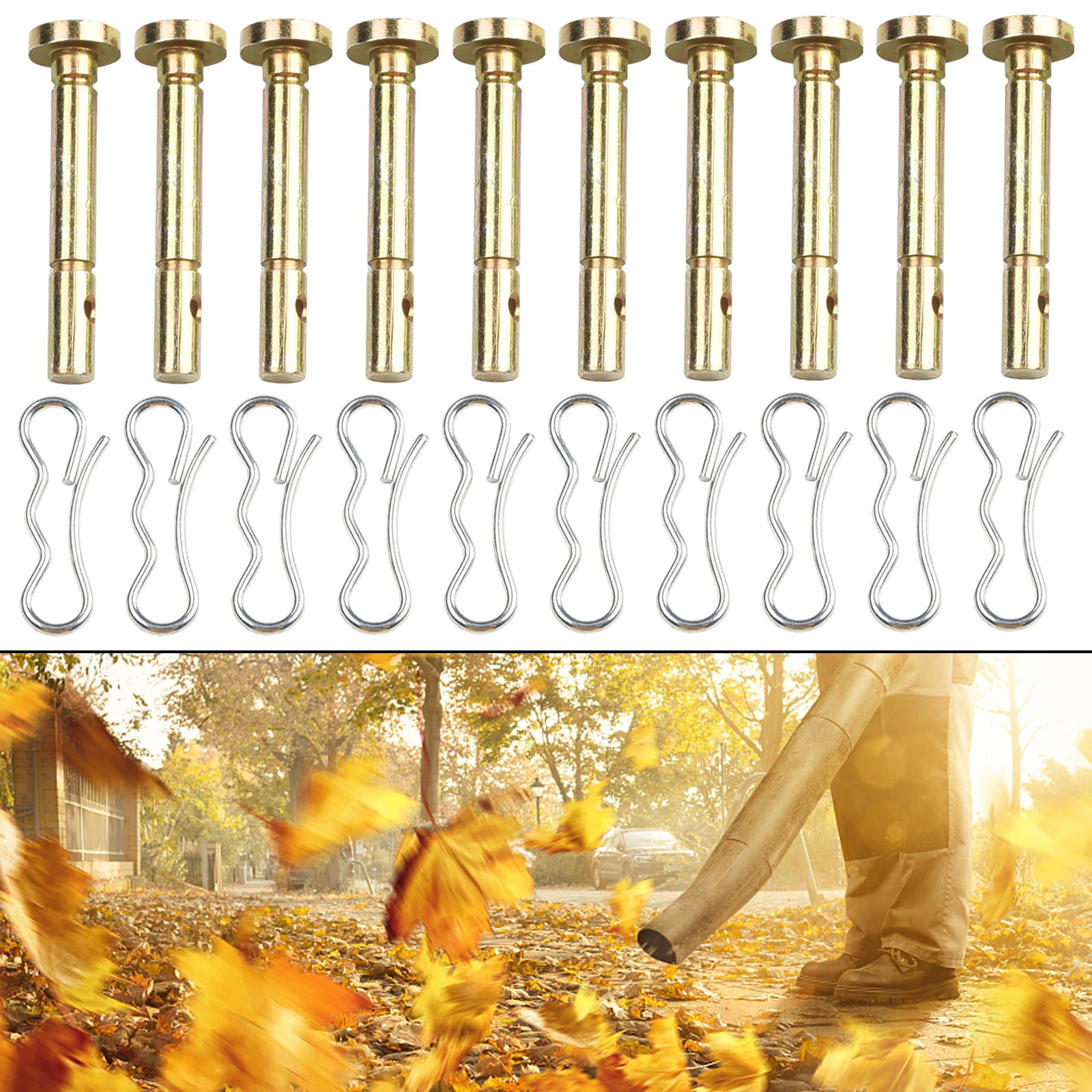 Feimier Snowblower Shear Pins and Cotter Pins Replacement Set 20 Pack , Compatible with 738-04155 , Metal Auger Partsfor Snow Blowers , Easy Installation