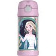 thumbnail image 1 of Bouteille isolée à pression de 12 Oz avec paille Funtainer de Thermos, Frozen, 1 of 6