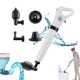 thumbnail image 2 of Pneumatic Floor Drain Unclogging Tool Pneumatic Toilet Plunger With Visual Barometer Pneumatic Drain Unclogger Splashproof Powerful Air Pressure Dredge For Bathroom Floor Compressor Accessories Air, 2 of 8