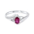thumbnail image 4 of 5/8ct Oval Ruby & Diamond Ring 14K White Gold, 4 of 4
