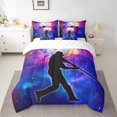 thumbnail image 2 of YST Baseball Player 7Pcs Comforter Set, Sports Game, Polyester, King Size (1 Comforter, 1 Flat Sheet, 1 Fitted Sheet, 2 Pillowcases, 2 Throw Pillow Covers), 2 of 5