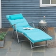 thumbnail image 2 of Outsunny Outdoor Chaise Lounge Chair with Folding Design Blue, 2 of 10