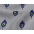 thumbnail image 4 of oneOone Viscose Jersey Fabric Peacock Feather Ikat Decor Fabric Printed BTY 60 Inch Wide, 4 of 5