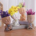 thumbnail image 2 of Flower Arrangement Flower Pot,Double Headed Human Flower Double Headed Human Flower Pot Double Headed Human Resin Crafts Smooth Operation, 2 of 10