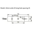 thumbnail image 3 of 1 Sets PCB DIN C45 Adaptateur de Montage sur Rail PCB Support de Fixation Support de Montage 35mm, 3 of 10