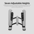 thumbnail image 3 of Adjustable Multi-Angle Tablet Phone Holder Portable Foldable Tablet Holder Universal Desktop Stand for Mobile Devices Black, 3 of 8
