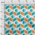 thumbnail image 2 of oneOone Velvet Sky Blue Fabric Geometric Dress Material Fabric Print Fabric By The Yard 58 Inch Wide, 2 of 4