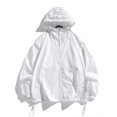 thumbnail image 1 of RXIRUCGD Ensemble de Protection Solaire pour Homme Veste Décontractée à Manches Longues avec Capuchon, Blanc, Taille : TG, 1 of 6