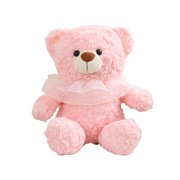 35cm Teddy Bear Plush Toy, Classic Stuffed Animal with Lace Collar, Soft Huggable Gift for Kids