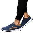 thumbnail image 4 of Espadrilles pour Hommes en Liquidation, à Enfiler, Talon Compensé, Semelle Souple, Espadrilles à Semelle Souple, Bout Rond, Respirantes, Course, Chaussures Western, Mode, Chaussures de Course pour Hommes, Chaussures pour Homme (Bleu Foncé, 8), 4 of 7
