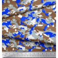 thumbnail image 1 of Soimoi Rayon Fabric Two Tone With Grey Camouflage Print Fabric by Yard 56 Inch Wide, 1 of 3