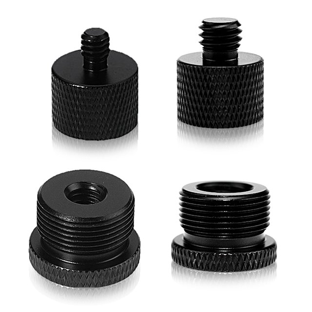 4 Pièces Filetage Vis Adaptateur Pièces Filetage Vis 5/8 Pouces à 3/8 Pouces Mâle Femelle Convertir Trépied Raccord pour Haut-Parleurs Caméra Microphone