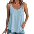 thumbnail image 2 of UPPADA Womens Ruched Tank Tops Crewneck Casual Summer Tops Solid Color Blouses Basic Sleeveless Shirts Tunic Flowy Loose Shirts,Fall Deals, 2 of 6