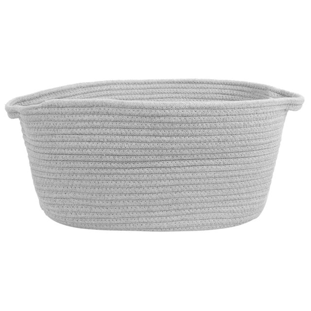 Unique Bargains Large Storage Baskets Cotton Rope Basket Woven Laundry Basket with Handle in grey. Made of soft, chemical-free cotton rope with a woven design. Features sturdy rope handles for portability and collapsible functionality for easy storage. Ideal for home organization, laundry, toys, or decorative purposes.