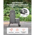 thumbnail image 4 of KFFKFF Charcoal Offset Smoker, Heavy-Duty Steel BBQ Offset Smoker with Side Firebox, Movable Outdoor Barbecue Smokers with 6 Adjustable Grates, Thermometer & Air Vents, 4 of 9
