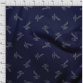 thumbnail image 4 of oneOone Velvet Dark Blue Fabric Leaves Craft Projects Decor Fabric Printed By The Yard 58 Inch Wide, 4 of 4