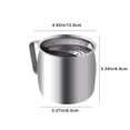 thumbnail image 3 of Stainless Steel Tea Cup with Slag Separator Filter, 12.5x8.5x8.5cm, 304 Rust-Proof Material for Safe Brewing, Crescent Design for Tea Lovers & Home Use Hzhnb | Stainless Steel, Silver, 3 of 8