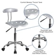 thumbnail image 2 of Vibrant Silver and Chrome Swivel Task Chair with Tractor Seat, 2 of 9