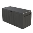 thumbnail image 1 of Ram Quality Products 71 Gallon Outdoor Backyard Storage Deck Box, Gray, 1 of 9