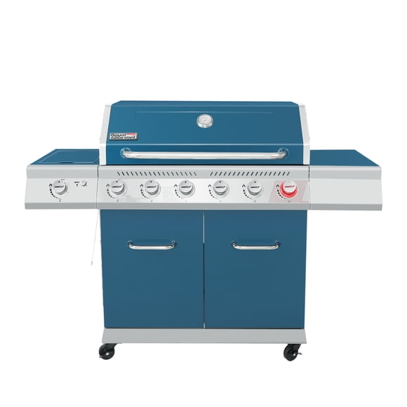 Royal Gourmet GA6402B Barbecue au Gaz à 6 Brûleurs avec Brûleur Saisir et Brûleur Latéral, 74 000 BTU