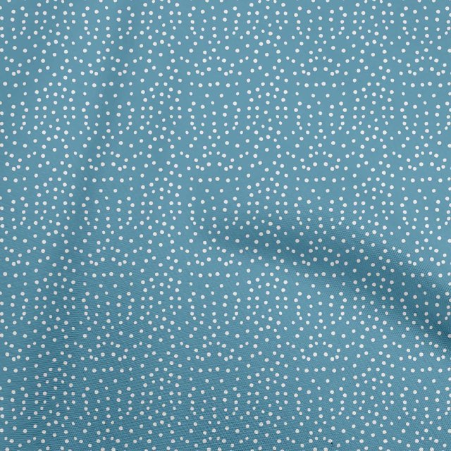 oneOone Rayon Medium Blue Fabric Dot Craft Projects Decor Fabric Printed By The Yard 56 Inch Wide