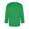 thumbnail image 3 of Hiiyo T-Shirt pour Homme Grande Taille Confortable Uni à Manches 3/4, Vert, 3 of 6