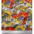 thumbnail image 1 of Soimoi Polyester Crepe Fabric Flower Artistic Print Fabric by Yard 52 Inch Wide, 1 of 3