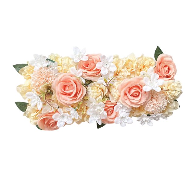 MesaSe Mariage Simulation Soie Tissu Eucalyptus Fleur Rangée Mariage T Étape Route Plomb Décoration Fleur Rangée