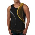 thumbnail image 1 of Qertyioot Nouveau Gilet Décontracté d'Été pour Hommes, Imprimé Sport, Col Rond, 1 of 4