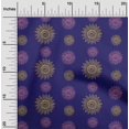 thumbnail image 1 of oneOone Silk Tabby Fabric Spiral & Floral Block Print Fabric By The Yard 42 Inch Wide, 1 of 4