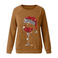 thumbnail image 3 of UPPADA Chandails de Noël pour Femmes, Imprimé d'Arbre de Noël, Chandail à Manches Longues, Hauts à Enfiler, Automne, Chandail Confortable, Chandail à Col Rond de Noël, Liquidation, 3 of 5